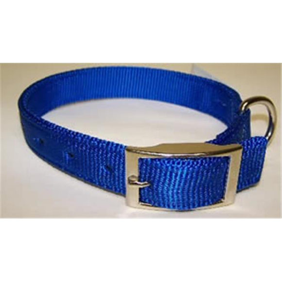 Leather Brothers  No.115N BL26 Nylon Collar Double Ply 1inx26in Color Blue (1
