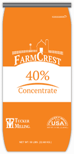 Tucker Milling Milo FarmCrest 40% Concentrate Pellets