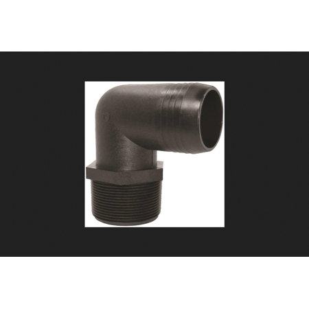 Green Leaf Hose to Pipe Elbow, 90 deg, 1/2 in, Barb x MPT, Polypropyle