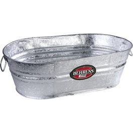 Oval Tub, Weather & Rust Resistant Steel, 10.5-Gals.