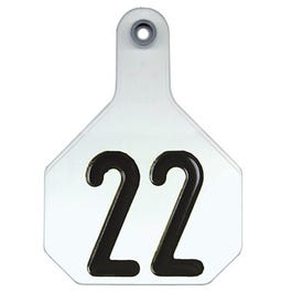All American Livestock Tag, Numbered, Large, White, 25-Pk.