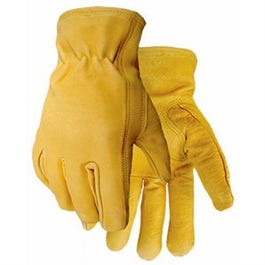 Leather Work Gloves, Premium Buffalo, Men's M