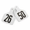 Y-tex Numbered Large Cattle Id Ear Tags White 26 - 50, 25 Tags/Package Prevent Cracking Flexible